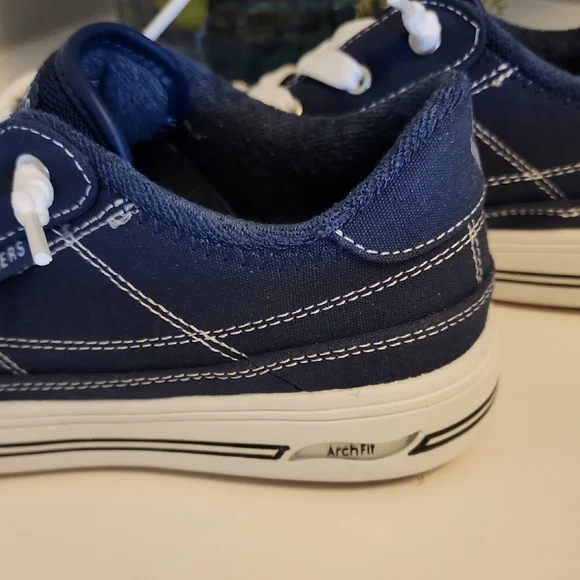 Skechers Blue and White Trendy Sneakers - Picture 3 of 5